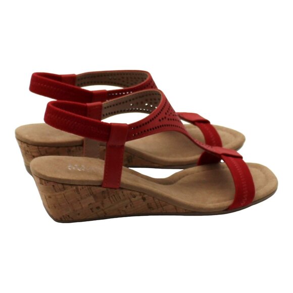 Alfani Vacanzaa 2 Women's Faux Leather T-Strap Wedge Sandals - Stylish Comfort - Picture 6 of 8